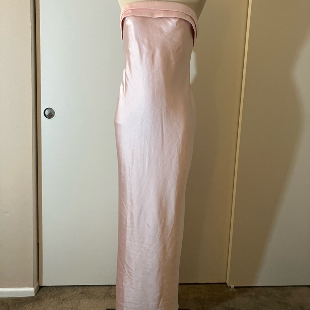 Elegant Strapless Pink Dress